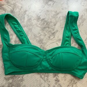 green bathing suit top